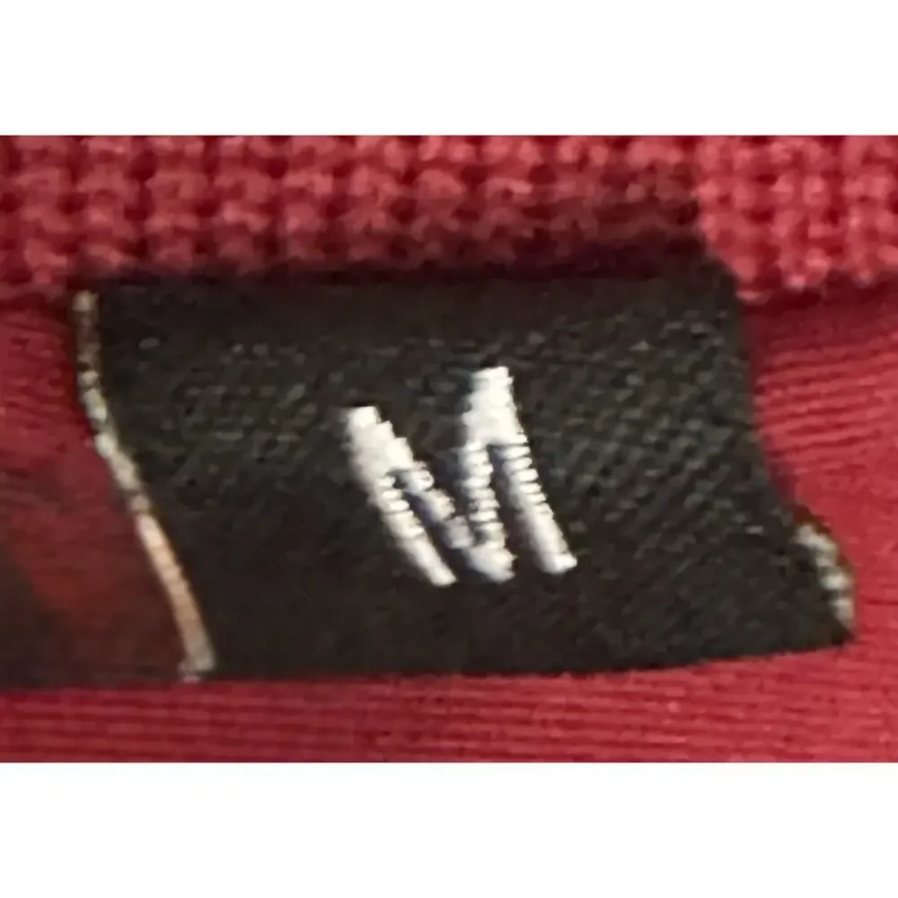 MEMBERS ONLY RED JACKET MEDIUM ZIP UP POCKETS TRAVEL LOGO SNAPS ON NECK